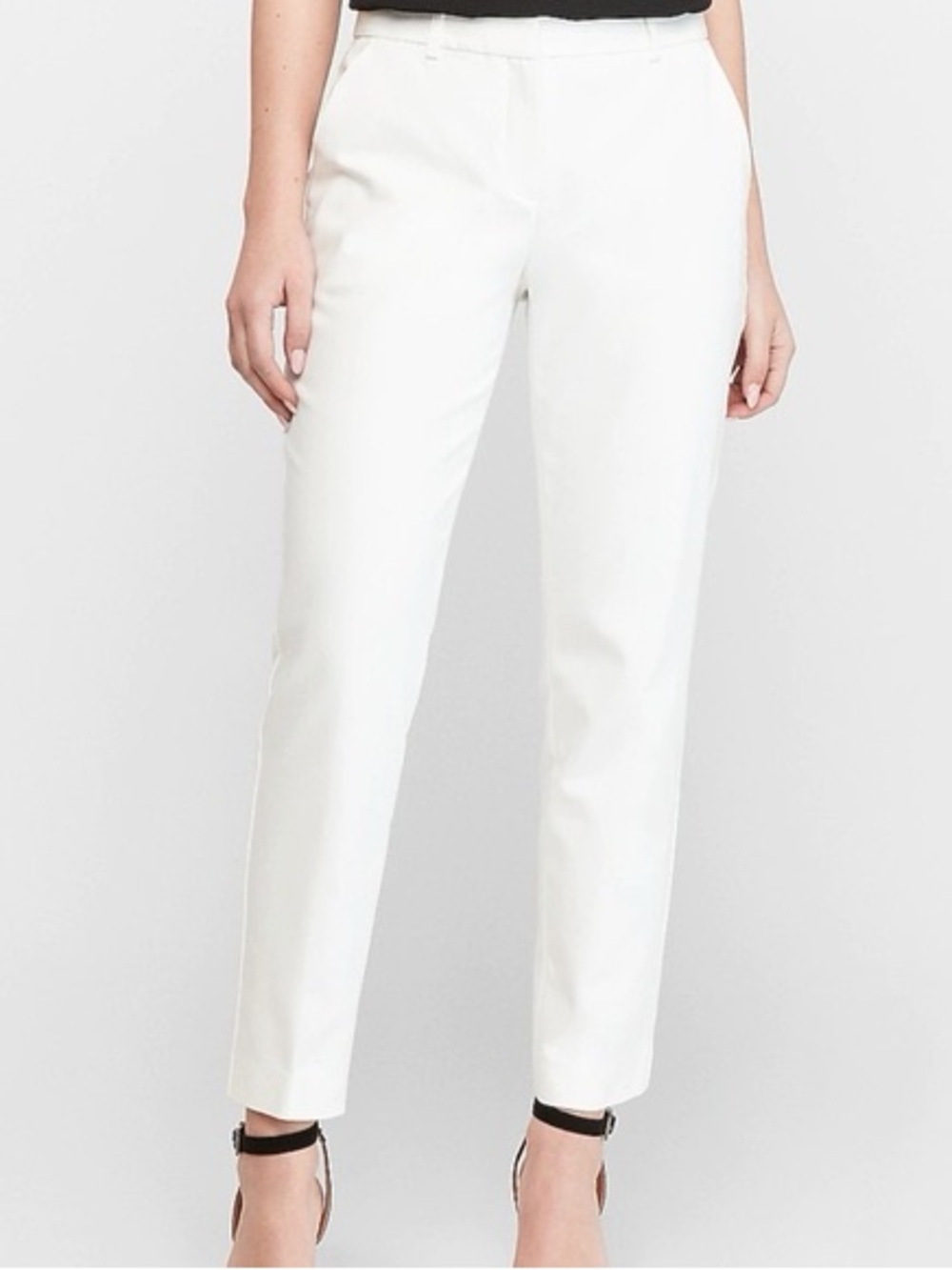 Vince Camino White Tailored Ankle Trouser